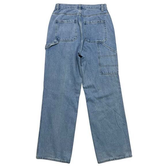 Simple Society Women’s Y2K Super High Rise Light Carpenter Baggy Jeans - 9 / 29 - Picture 5 of 10